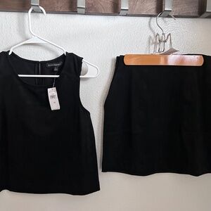 Banana Republic Vegan Suede Top and Skirt Set